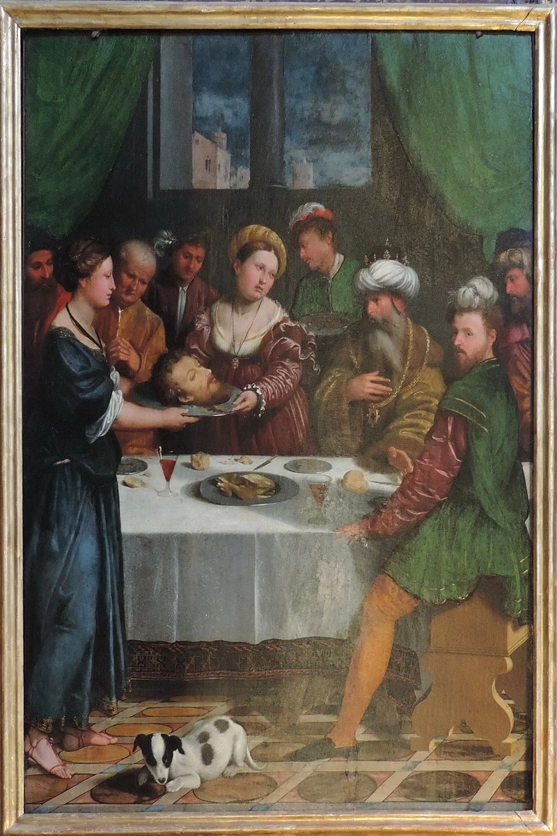 Salome consegna la testa di San Giovanni Battista a Erode - Tempio Civico della Beata Vergine Incoronata, Lodi